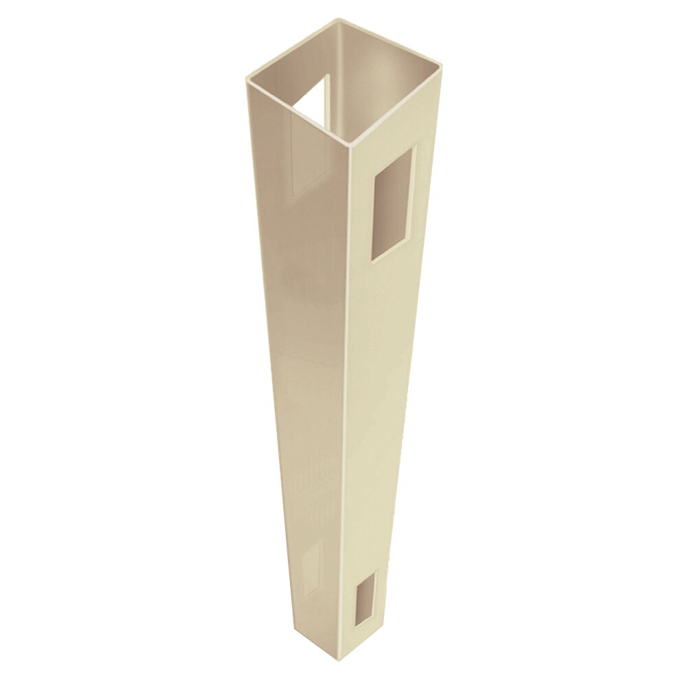 Freedom Waverly 9-ft H x 5-in W Sand Vinyl Line Fence Post (Assembled ...