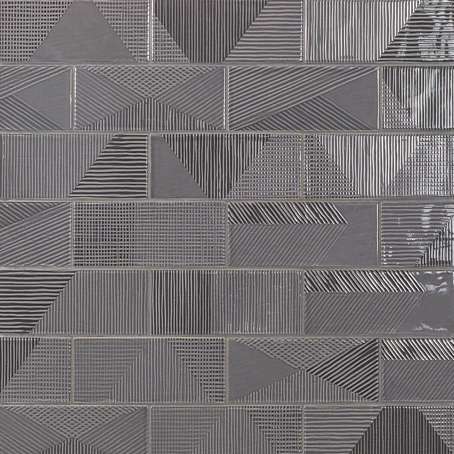 Enigma Graphite Gray 2x8 Polished Textured Ceramic Wall Tile – PROARB - Textured Glass Wall Tile
