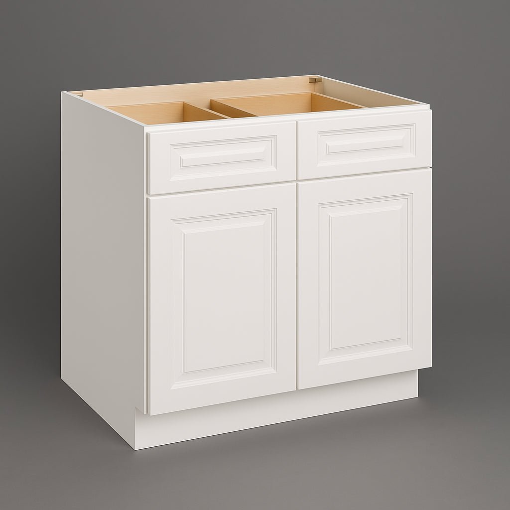 CASAINC 36" Glacier White Kitchen Base Cabinet with 2 Drawers – PROARB