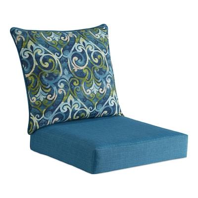 Style Selections 2-Piece Salito Marine Deep Seat Patio Chair Cushion - Super Arbor