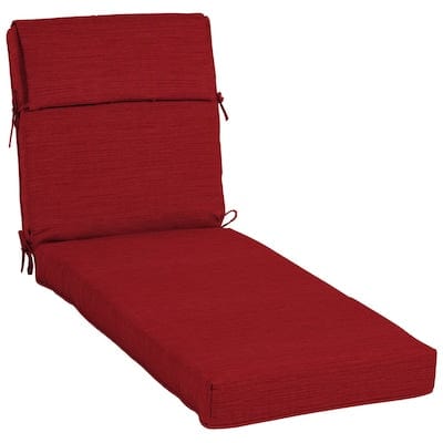 allen + roth Cherry Red Patio Chaise Lounge Chair Cushion - Super Arbor