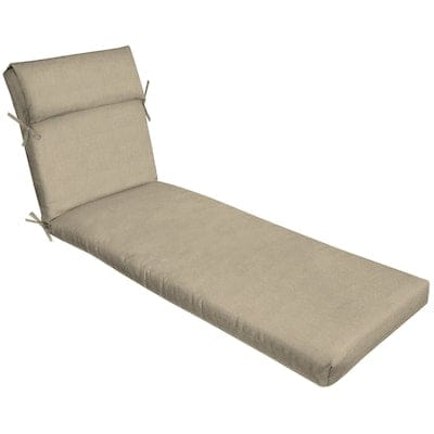 allen + roth Madera Linen Wheat Patio Chaise Lounge Chair Cushion - Super Arbor