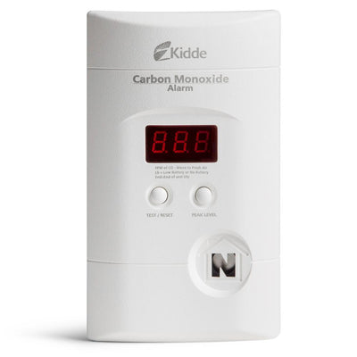 Plug-in Carbon Monoxide Detector with 9V Battery Backup and Digital Display - Super Arbor