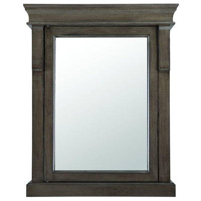 Naples 25 in. W x 31 in. H x 8 in. D Framed Surface-Mount Bathroom Medicine Cabinet in Distressed Grey - Super Arbor