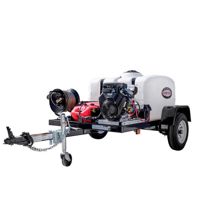 Simpson 4200 PSI at 4.0 GPM V-Twin Electric Start Cold Water Gas Pressure Washer Trailer System and Low Oil Shutdown - Super Arbor