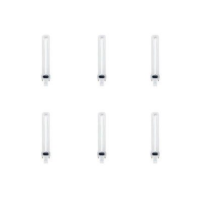 13-Watt Equivalent PL CFLNI Twin Tube 2-Pin Plug-in GX23 Compact Fluorescent CFL Light Bulb, Bright White 3500K (6-Pack) - Super Arbor