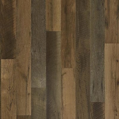 Pergo TimberCraft + WetProtect Waterproof Antique Barnwood 6.14-in W x 3.93-ft L Embossed Wood Plank Laminate Flooring