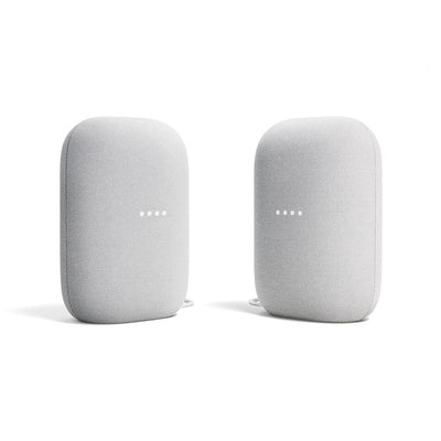 Nest Audio - Smart Speaker with Google Assistant in Chalk (2-Pack) - Super Arbor