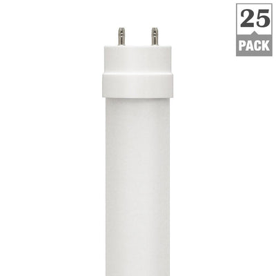 Euri Lighting 14-Watt 4 ft. Linear T8 Bypass Ballast LED Tube Light Bulb (25-Pack) - Super Arbor