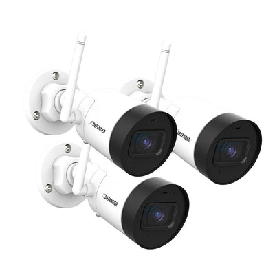 Outdoor 2K (4MP) Wi-Fi Wireless Security Surveillance Camera with No Monthly Fees and Wide Angle Lens (3-Pack) - Super Arbor
