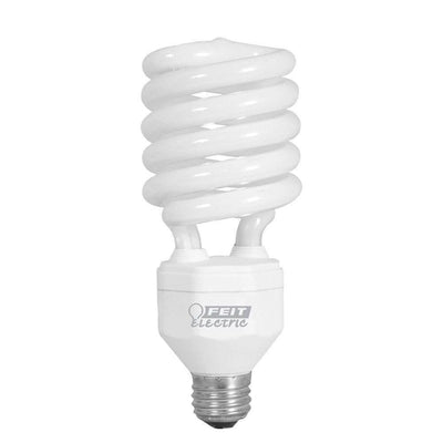 150-Watt Equivalent T4 Spiral Non-Dimmable E26 Base Compact Fluorescent CFL Light Bulb, Daylight 6500K - Super Arbor