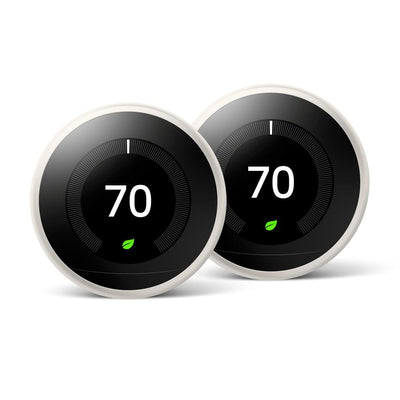 Nest Learning Thermostat 3rd Gen in White (2-Pack) - Super Arbor
