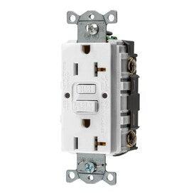 Hubbell White 20-Amp Decorator GFCI Residential/Commercial Outlet - Hardwarestore Delivery