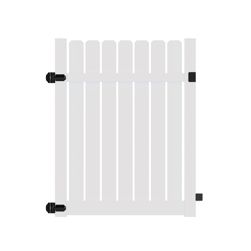 Freedom Gate Freedom Waverly 6-ft H x 5-ft W White Vinyl Fence Gate Kit (Unassemble ...