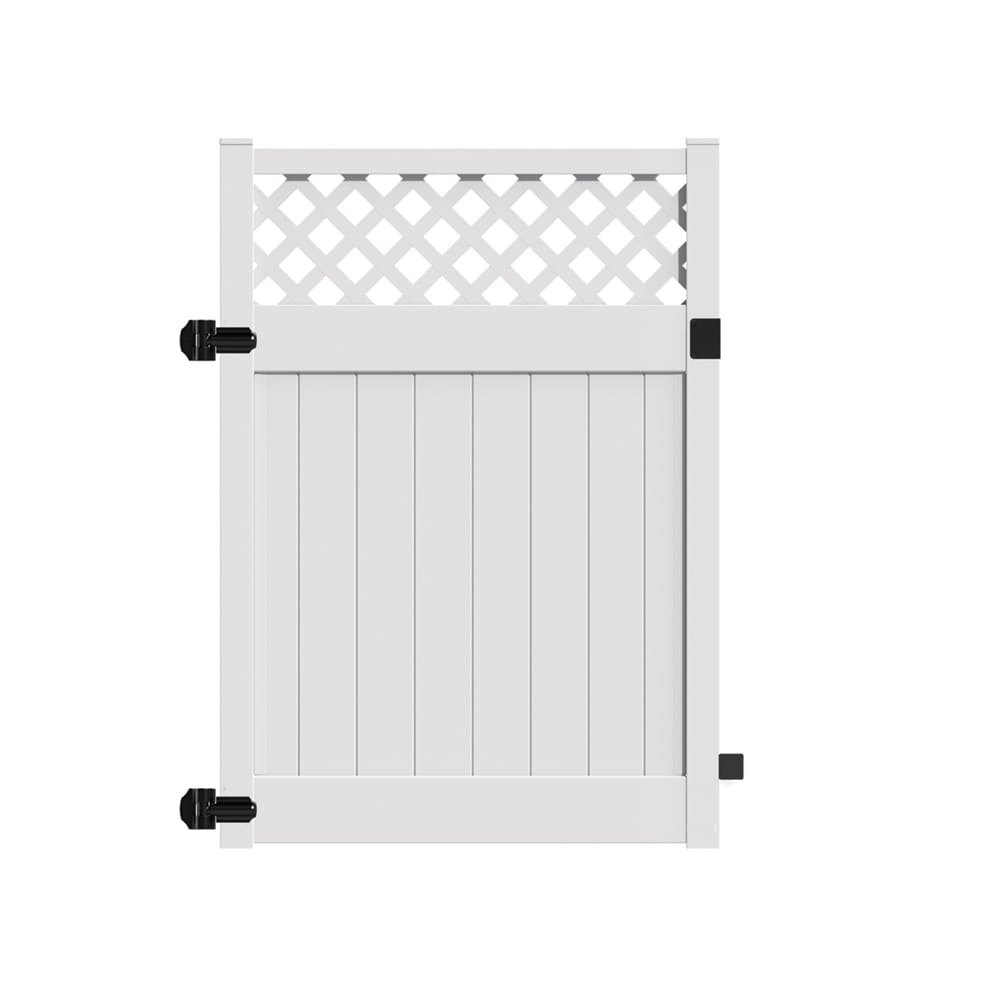 Freedom Gate Freedom Conway 6-ft H x 5-ft W White Vinyl Fence Gate Kit (Unassembled ...