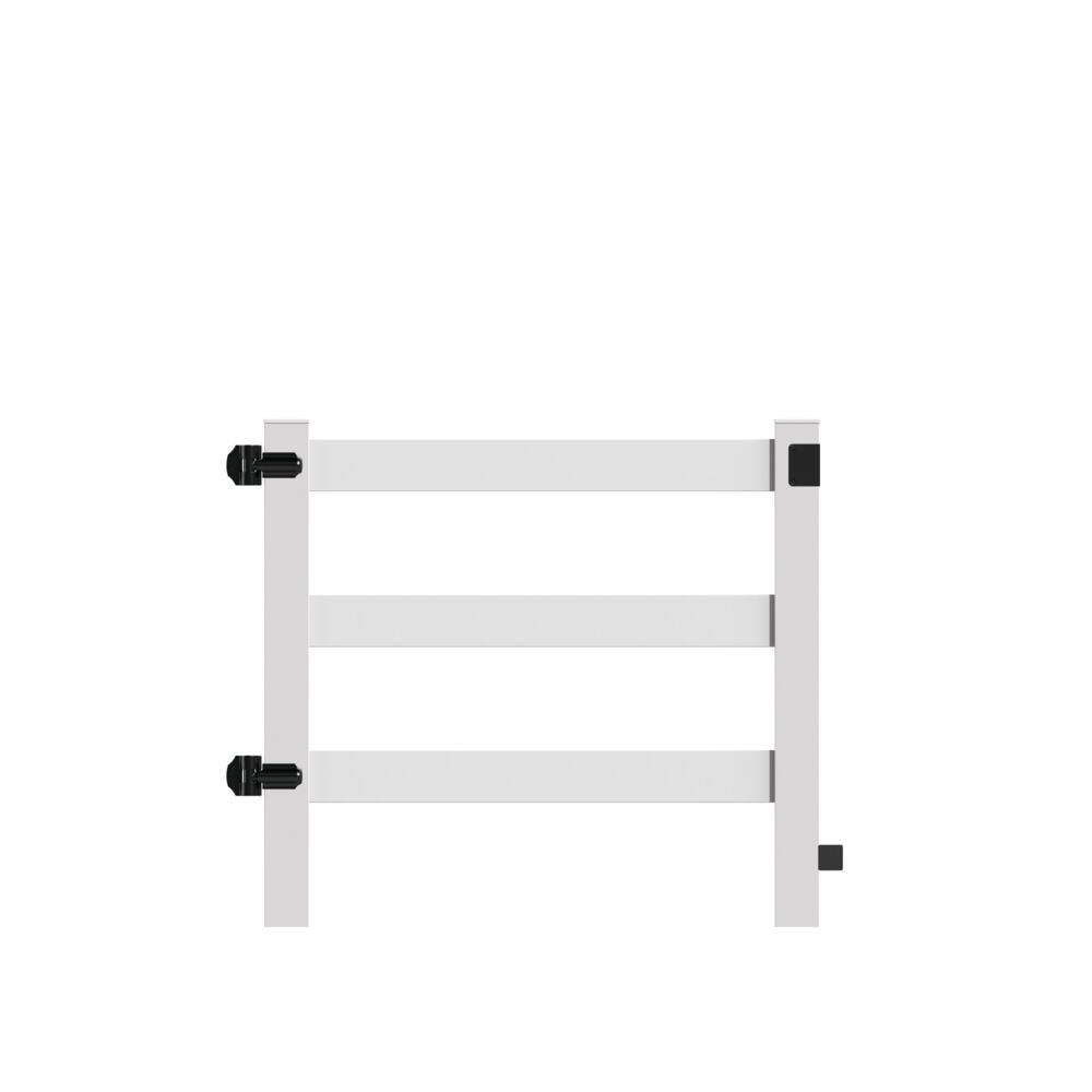 Freedom Post and Rail 4-ft H x 5-ft W White Vinyl Fence Gate (Unassemb ...