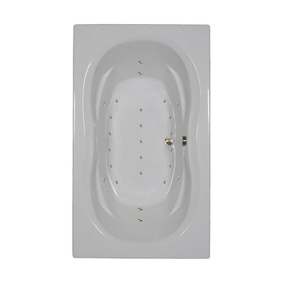72 in. Acrylic Rectangular Drop-in Air Bathtub in White - Super Arbor