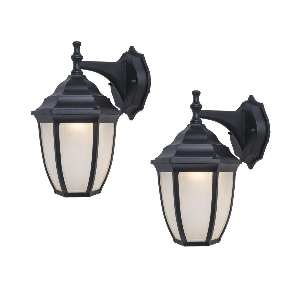 Project Source 2-Pack 11.41-in H Black LED Outdoor Wall Light – PROARB