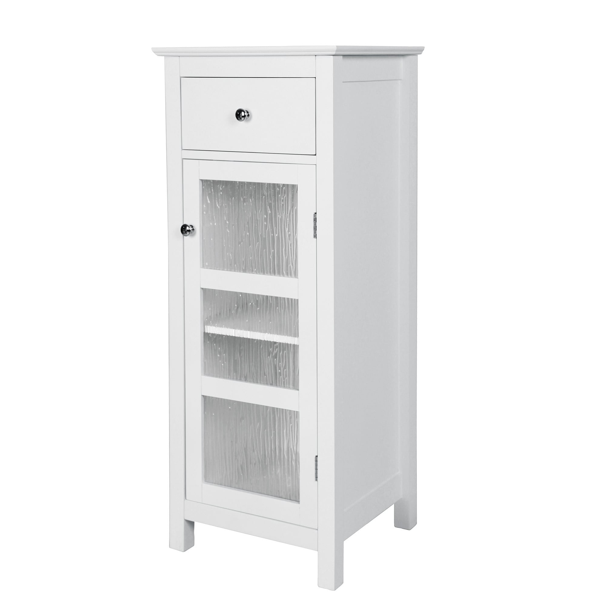 Teamson Home Connor 15-in x 36-in x 14-in White Freestanding Linen Cab ...