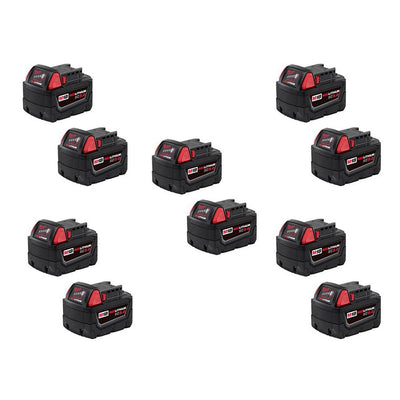 M18 18-Volt Lithium-Ion XC Extended Capacity Battery Pack 5.0Ah (10-Pack)