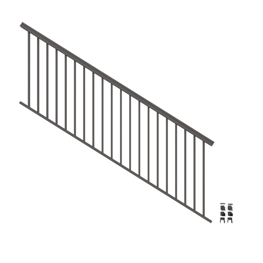 Freedom VersaRail Classic 8-ft x 36-in Matte Bronze Aluminum Deck Stai ...