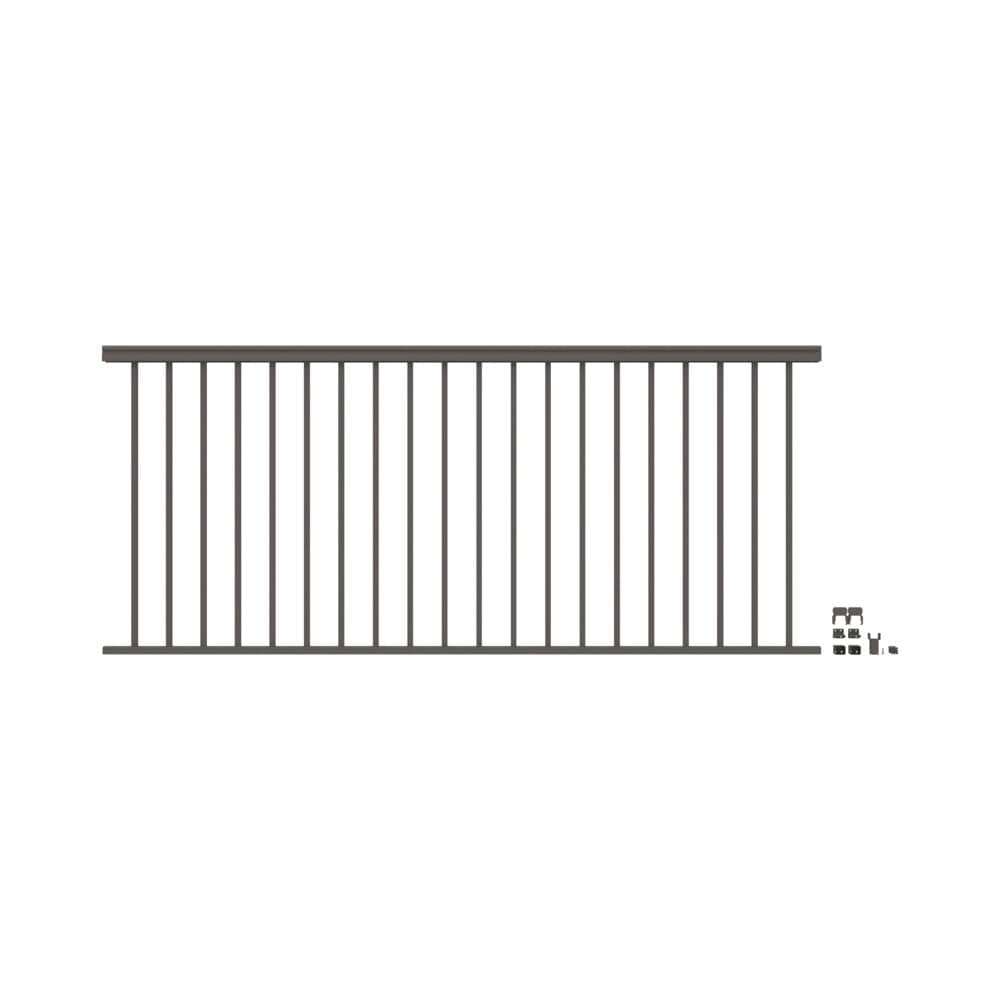 Freedom VersaRail Classic 8-ft x 42-in Matte Bronze Aluminum Deck Rail ...