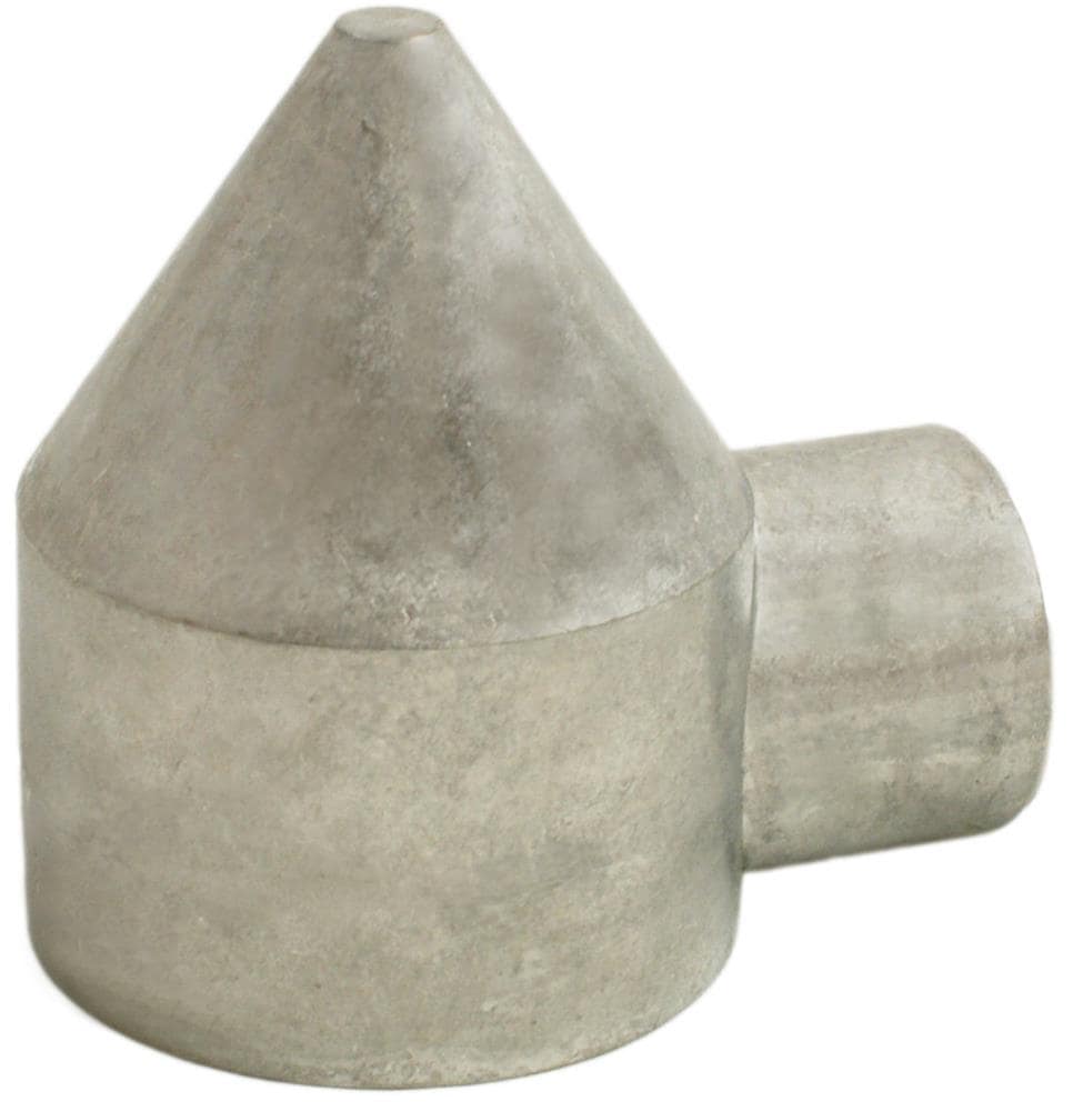 2-in W x 4-in L Aluminum Chain-link Fence Post Cap- Fits Common Post M ...