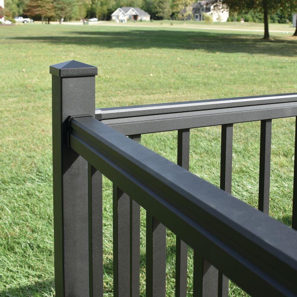 Versa Rail Freedom 6.438-in x 3.313-in VersaRail Matte Black Aluminum Line Connec ...
