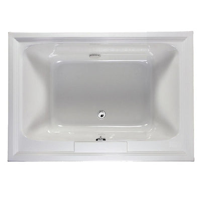 Town Square 5 ft. x 42 in. Center Drain Soaking Bathtub in Arctic White - Super Arbor