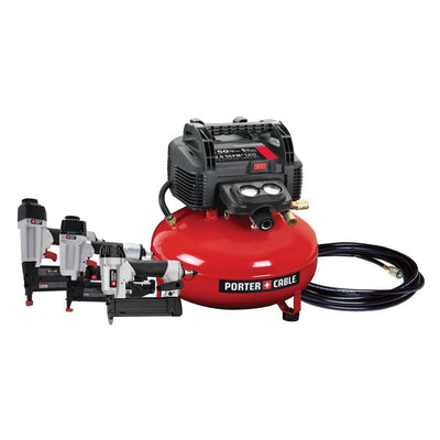 6 Gal. 150 PSI Portable Electric Air Compressor and 18-Gauge Brad Nailer Combo Kit (1-Tool) - Super Arbor