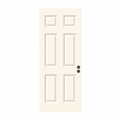 30 in. x 79 in. 6-Panel Primed Premium Steel Front Door Slab - Super Arbor