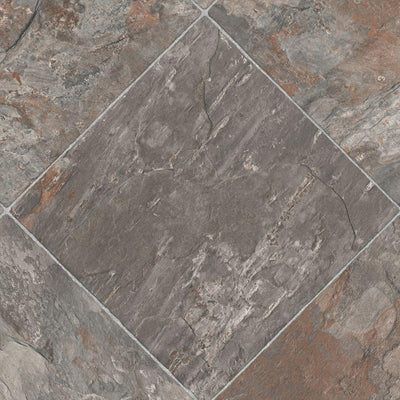 Lifeproof Diagonal Slate Residential/Light Commercial Vinyl Sheet, Sold by 12 ft. Wide x Custom Length
