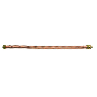 3/4 in. FIP x 3/4 in. PEX Barb x 24 in. Copper Water Heater Connector (7/8 in. O.D.) - Super Arbor