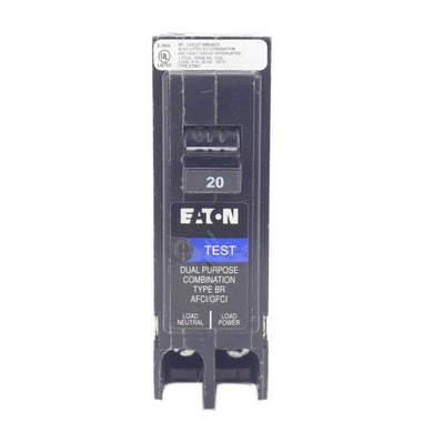 BR 20 Amp 1-Pole Dual Function (Arc Fault/Ground Fault) Plug-On Neutral Circuit Breaker - Super Arbor