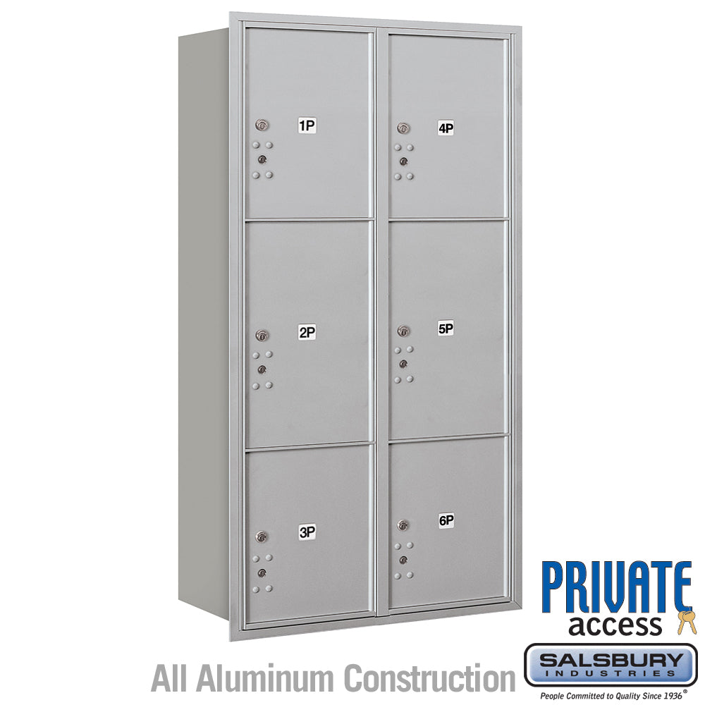Maximum Height Recessed Mounted Parcel Locker with 6 Compartments - Re ...