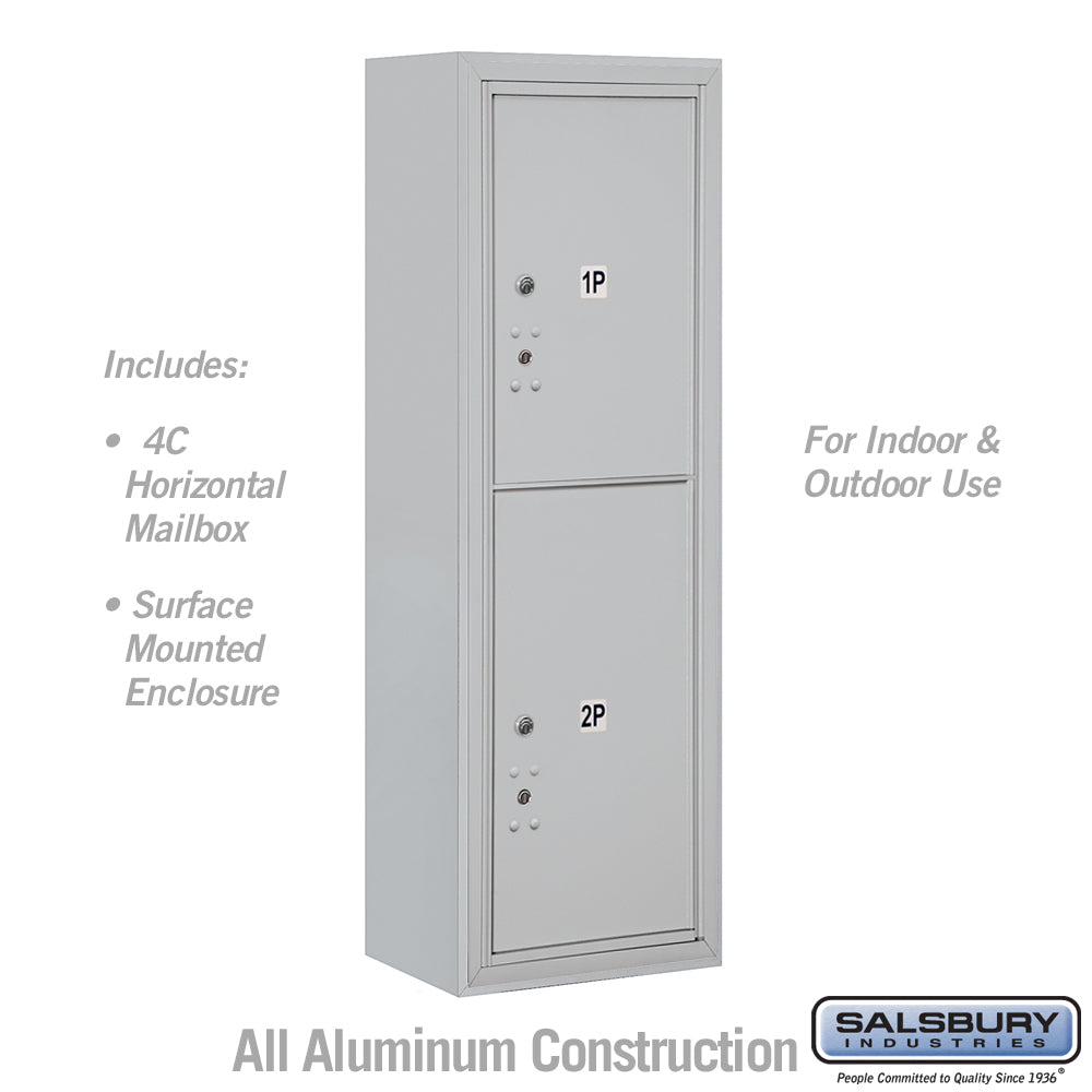 11 Door High Surface Mounted Parcel Locker with 2 Parcel Lockers in Al ...