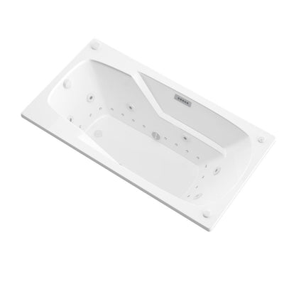 Coral Diamond Series 6 ft. Left Drain Rectangular Drop-in Whirlpool and Air Bath Tub in White - Super Arbor