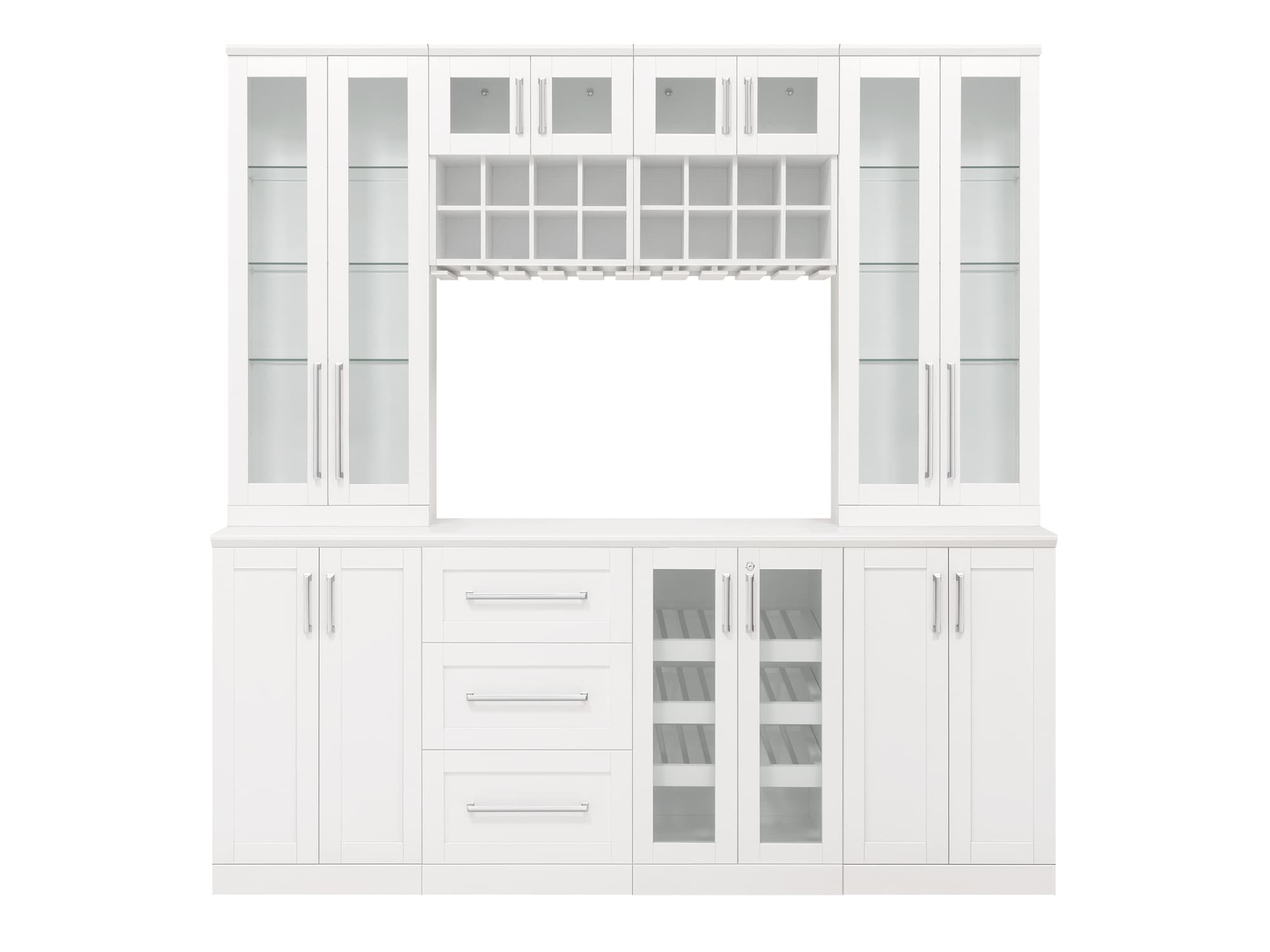 NewAge Products Home Bar 84-in x 85-in White Rectangle Bar Cabinet – PROARB