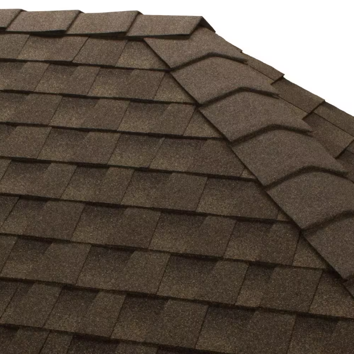 TimberCrest 10 in. W Weathered Wood Bullnose Hip and Ridge Cap Shingle ...