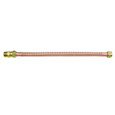 3/4 in. FIP/MIP x 3/4 in. FIP x 18 in. Copper Water Heater Connector (7/8 in. O.D.) - Super Arbor