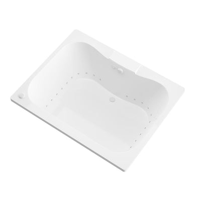 Rhode 5 ft. Rectangular Drop-in Air Bath Tub in White - Super Arbor