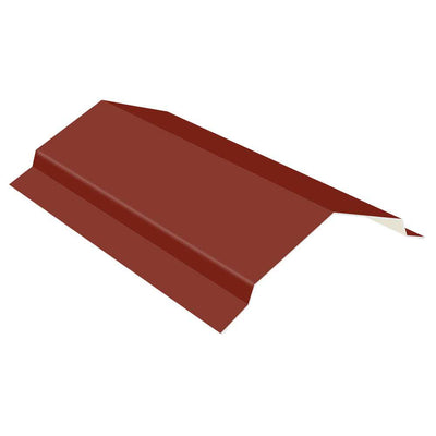 10 ft. Red 29-Gauge Galvalume Steel RC2 Ridge Cap Flashing - Super Arbor