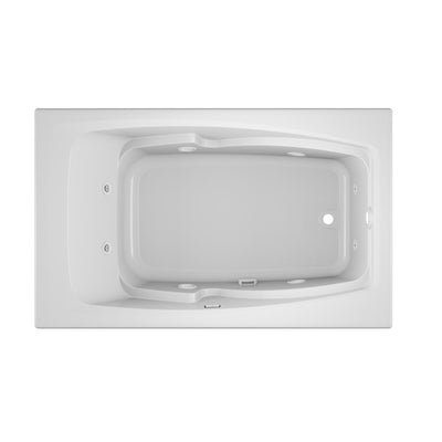 CETRA 60 in. x 36 in. Acrylic Rectangular Drop-In Right Drain Whirlpool Bathtub in White - Super Arbor