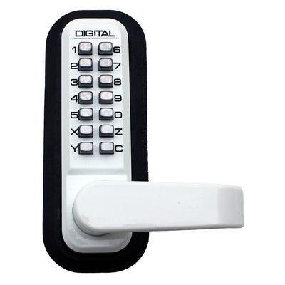 White Keyless Mechanical Passage Door Lever Lock Handle set - Super Arbor