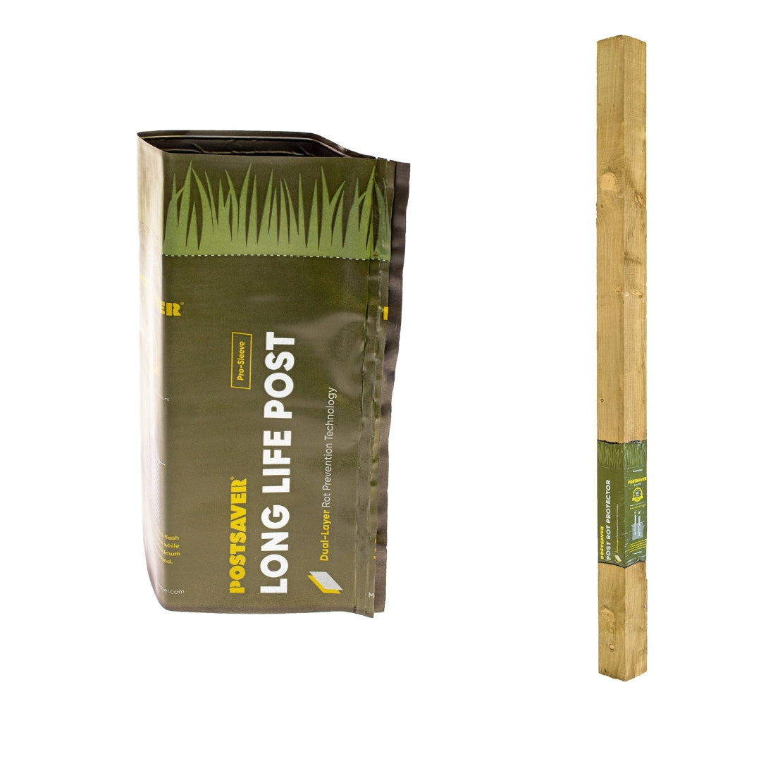 Postsaver Rot Protection Post Sleeve 4.5-in Black/Green Composite Post ...
