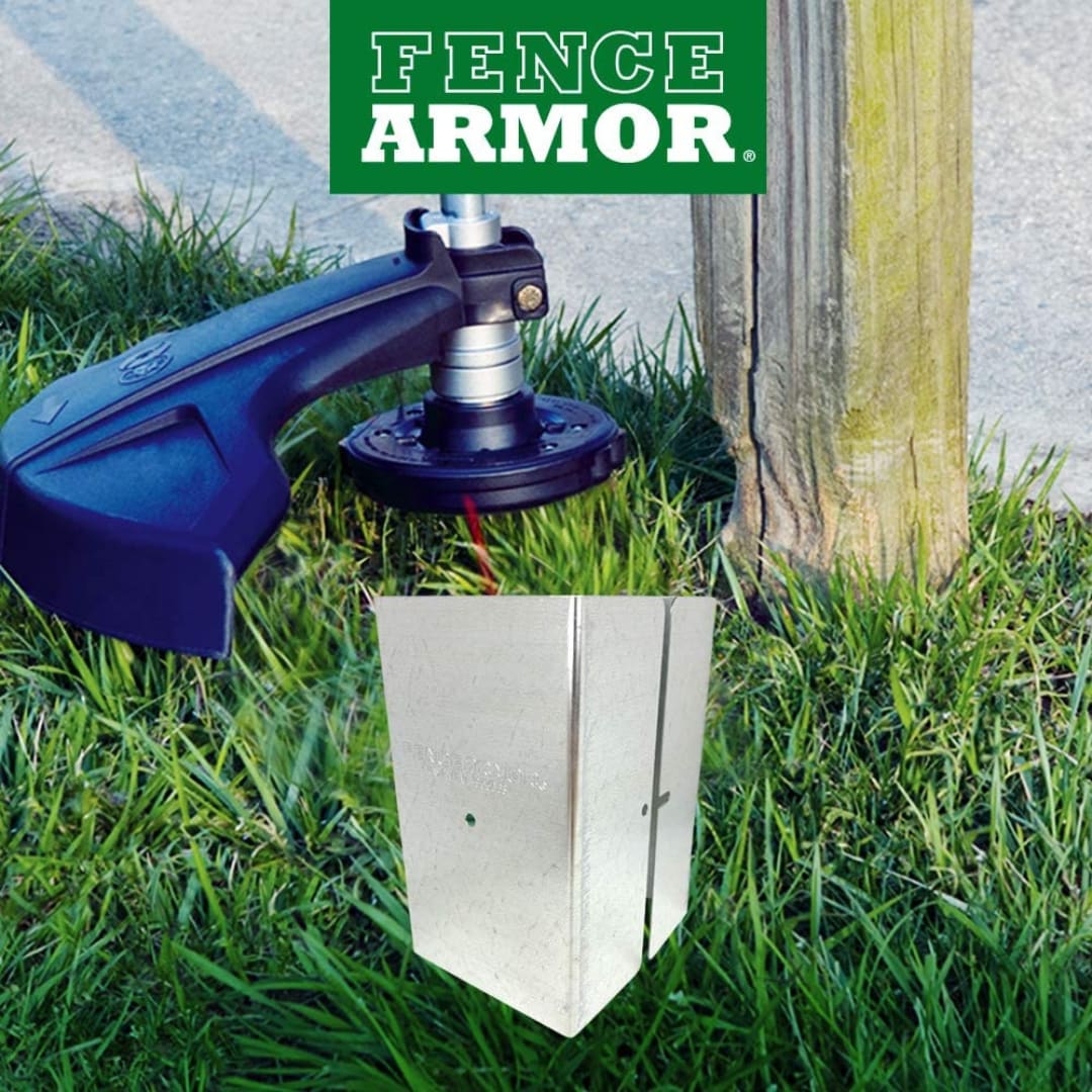 Fence Armor Pro Protection Post Guard 6-in Galvanized Steel Bracket Fo ...