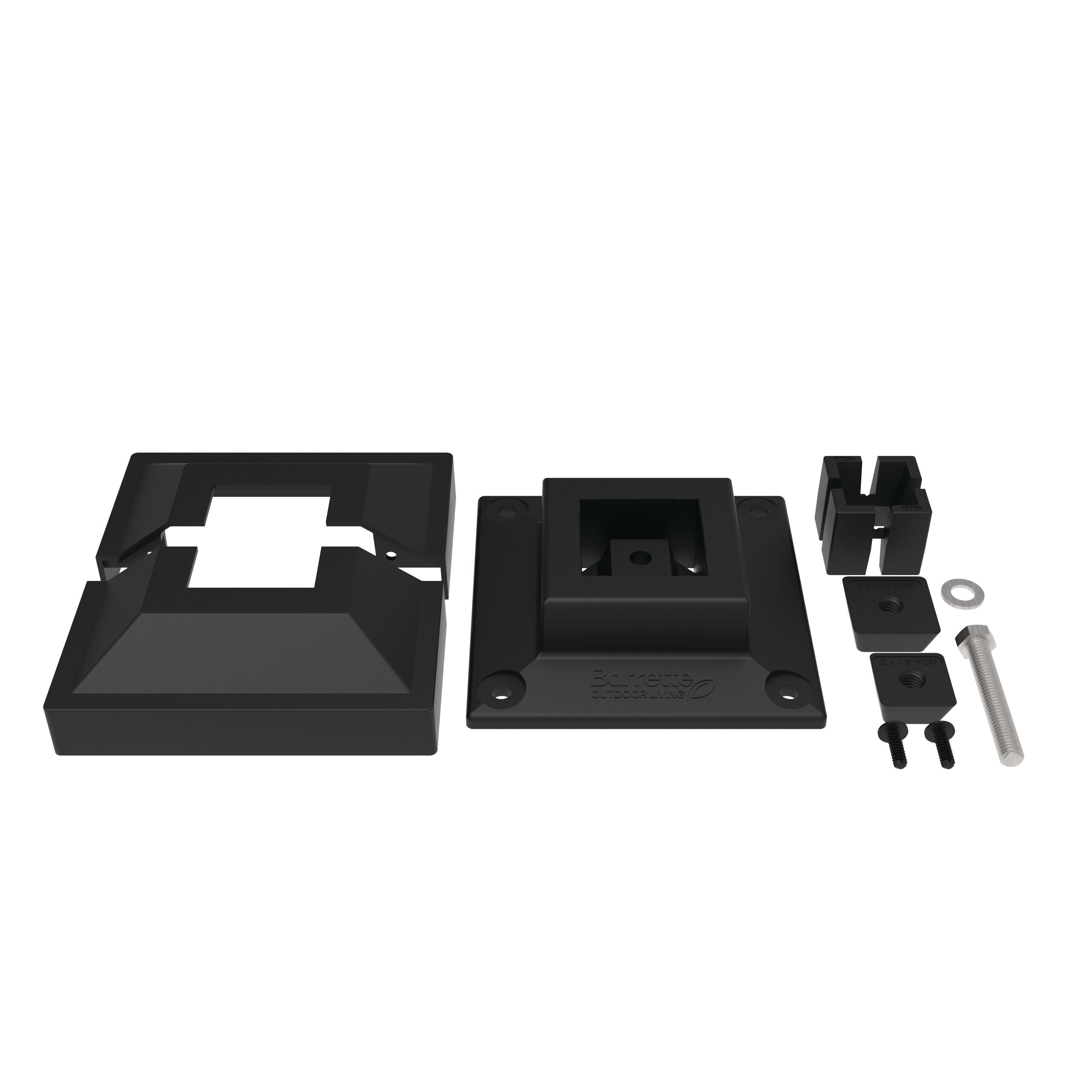 Freedom 6-in Black Metal Surface Mount For Metal Fence – PROARB