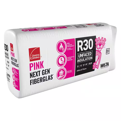Owens Corning R-30 Unfaced Fiberglass Insulation Batts 10 in. x 24 in. x 48 in.