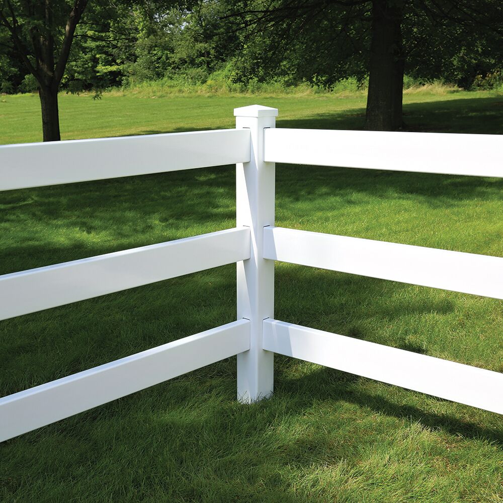 Freedom Post Freedom Post and Rail 5-ft H x 5-in W White Vinyl Line Fence Post (Una ...