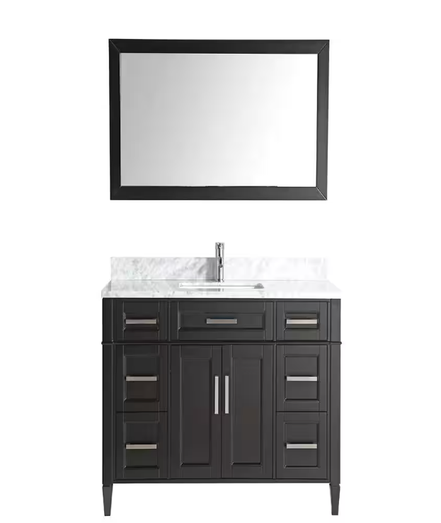 allen + roth Rian 30-in Walnut Undermount Single Sink Bathroom Vanity ...